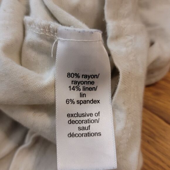 Maurices Cream Linen Blend Tank Top Size Large - Picture 8 of 9